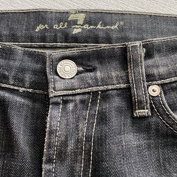 7for all mankind ladies jeans in size 27. Faded black distressed denim-Flare leg - Picture 7 of 12